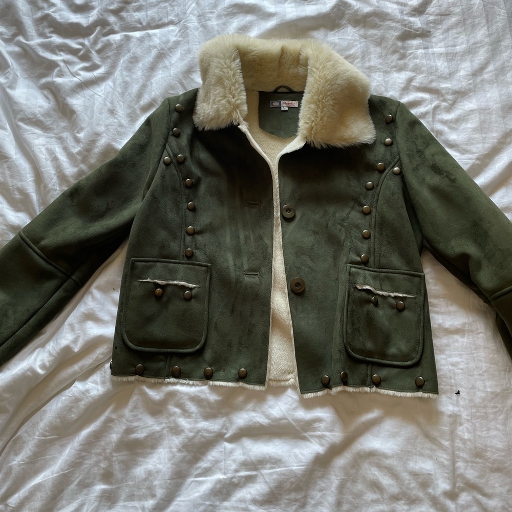 Bejeweled jacket, Olive, never worn